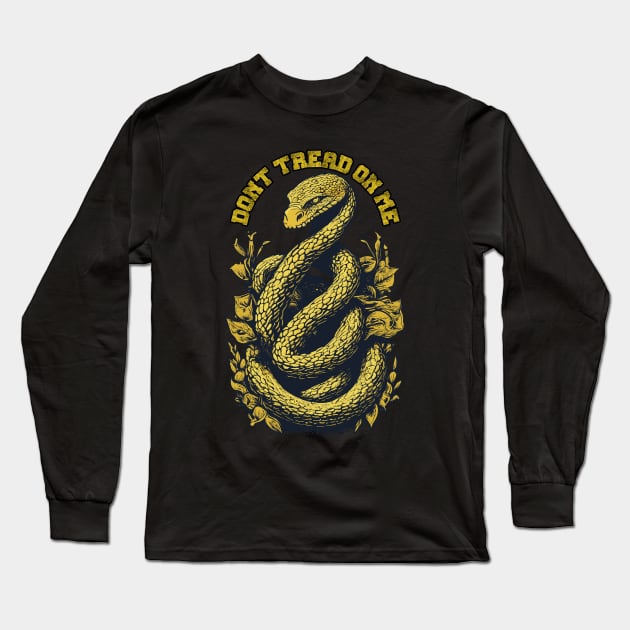 Dont Tread On Me Long Sleeve T-Shirt by FinerDesigner